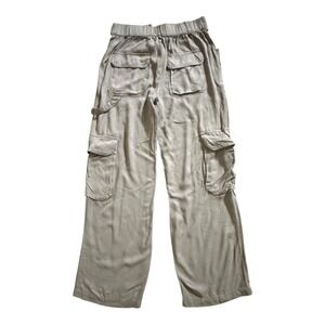 Rewash Cargo Pants Size S High Waist Wide Leg Utility Pockets‎ Streetwear Khaki